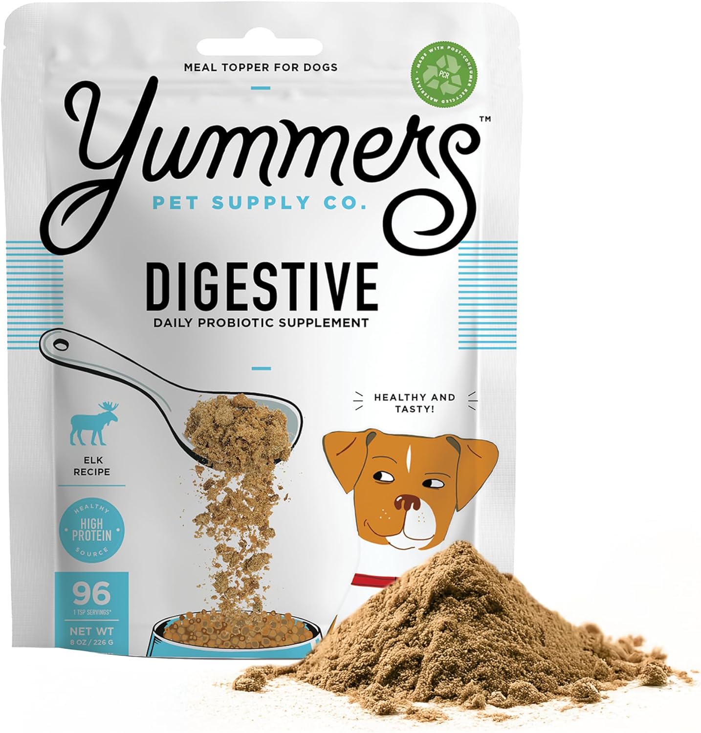 Premium Digestive Supplement for Dogs, Daily Probiotic Supplements, Flavor Dog Food Topper for Digestive Health