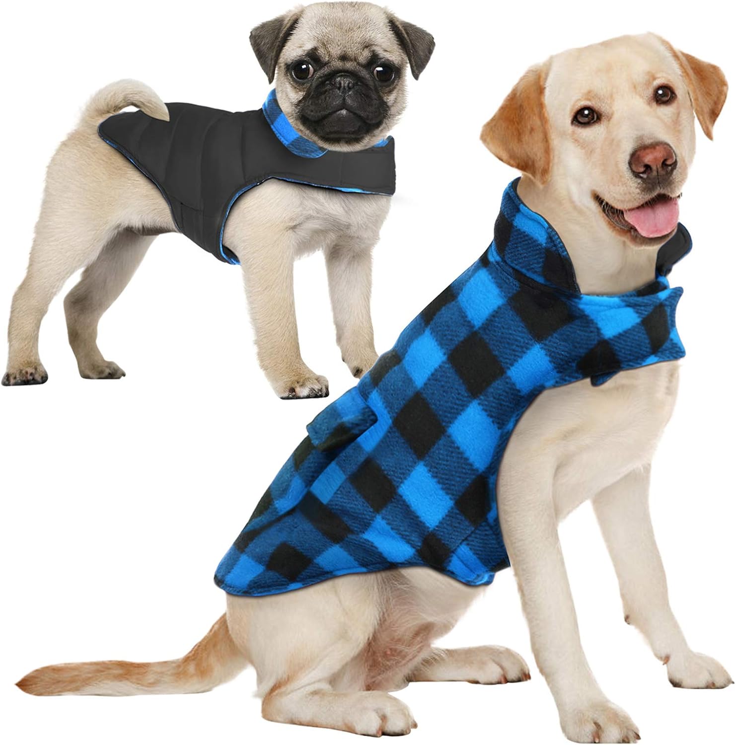 Reversible Dog Winter Coat – Waterproof and Windproof Cold Weather Jacket